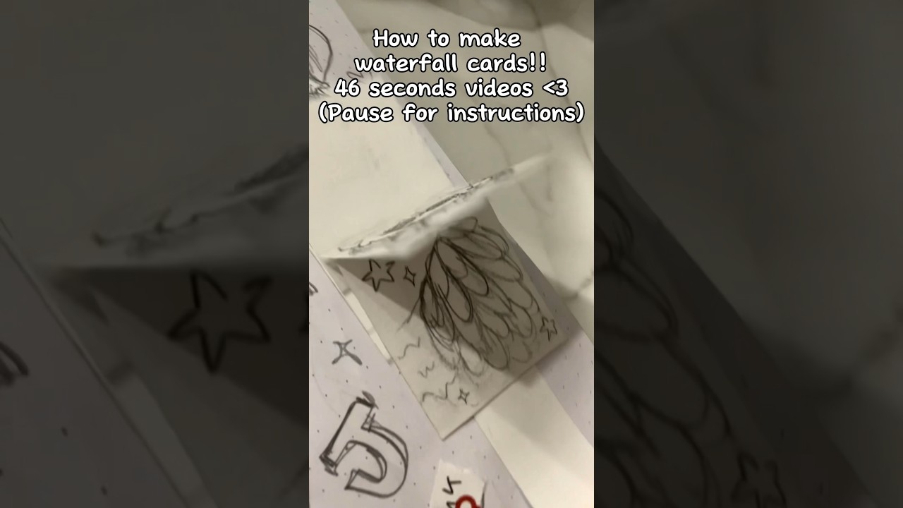 || How I make waterfall cards! 💦 || #art #tutorial #cutecraftideas #cutecraft #arthack #crafthacks