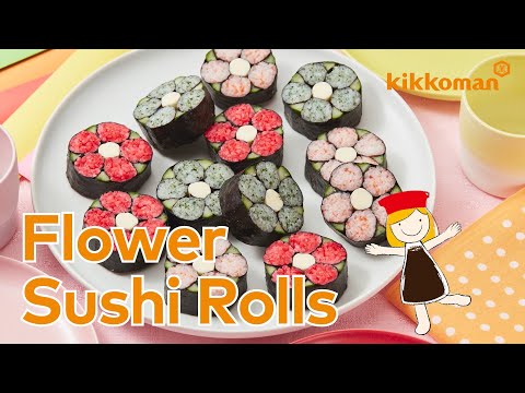 Deco Maki Flower Sushi Rolls! How to Make Them! | Kikkoman