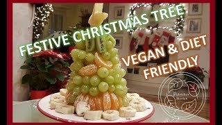 Festive Pineapple Fruit Tree || Healthy Holiday Treat Recipe || Vegan - friendly Desert
