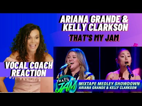 Ariana Grande & Kelly Clarkson That's My Jam Vocal  Coach Reaction