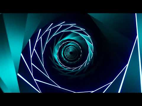 VJ LOOP NEON Blue Metallic Abstract Background Video Simple Lines Pattern - Motion Screensaver