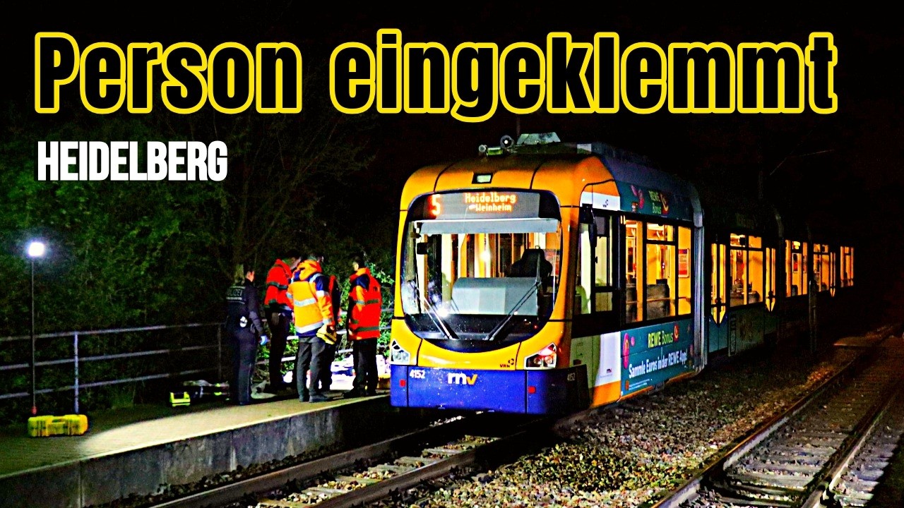Zwischen Bahnsteig und Straßenbahn eingeklemmt - Mann in Heidelberg lebensgefährlich verletzt