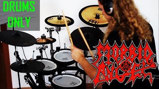 Morbid Angel drums only track - Drumming to For no master