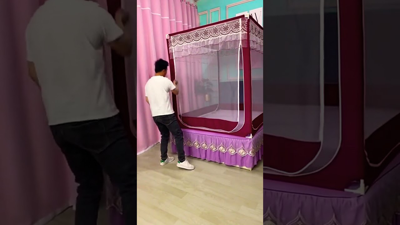 Watch video Bigger Space Bed Lace Curtain Household Mosquito Net Integrated Floor-Type 3-Door Bed Now Bigger Space Bed Lace Curtain Household Mosquito Net Integrated Floor-Type 3-Door Bed