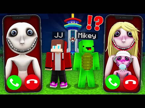 JJ and Mikey battle Wandering Stranger in Minecraft Maizen