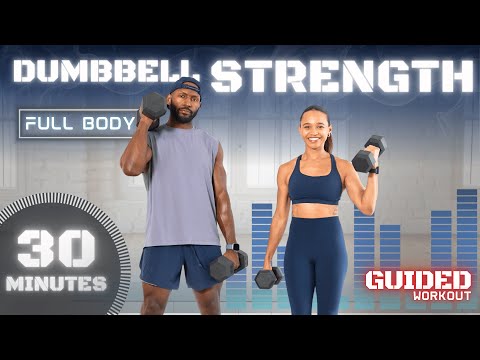 30 Minute Full Body Dumbbell Workout (Guided Audio Cues + Modifications)