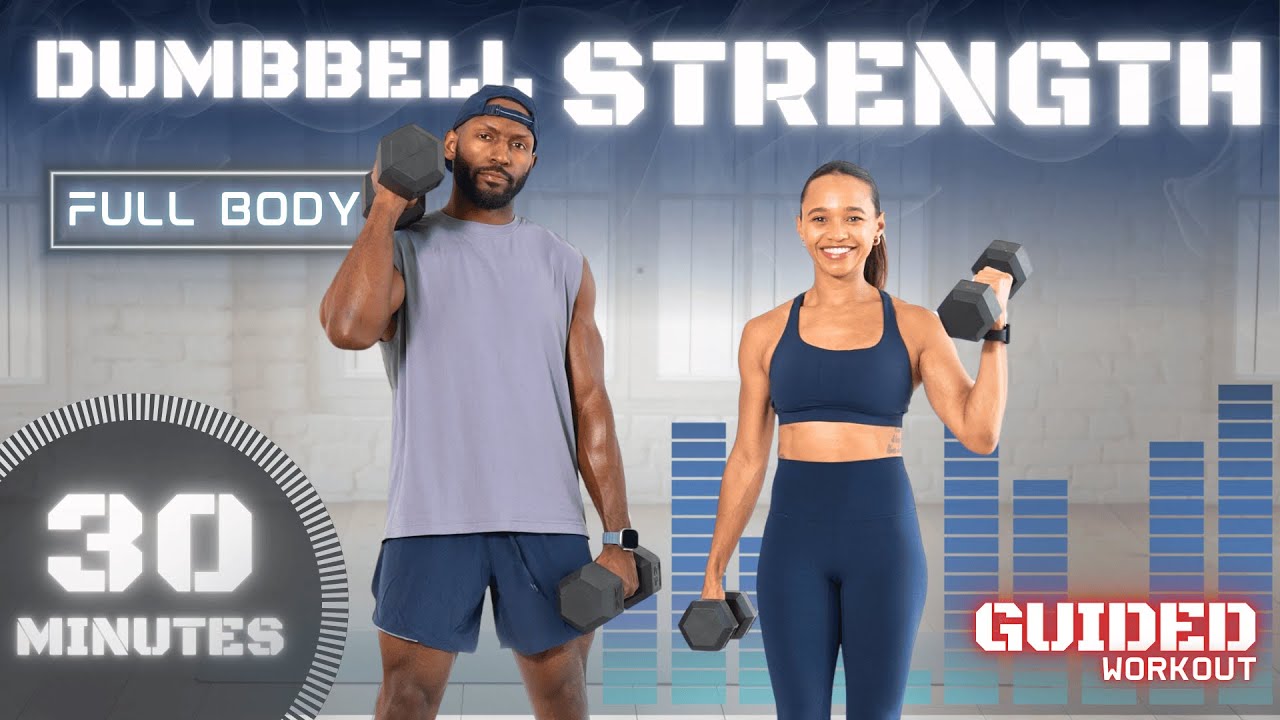 30 Minute Full Body Dumbbell Workout (Guided Audio Cues + Modifications) - YouTube
