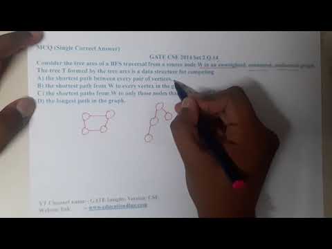 GATE CSE 2014 SET 2  Q 14 || Graph ||Data Structure || GATE Insights Version: CSE