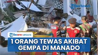Aksesoris Gedung KONI Sulut di Manado Ambruk Akibat Gempa, 1 Lansia Tewas Tertimpa Material