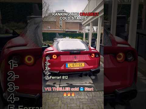 Thumbnail for Ranking The Craziest Cold Starts🔥 #cars #coldstart by Lamborghini, Ferrari, Toyota, Car, Toyota Supra