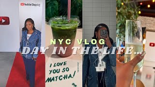 NYC vlog | Day in the life of a Cyber Engineer & Creator | Event with Youtube, Glossier & Etsy
