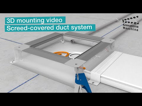 3D installation video screed-covered trunking system