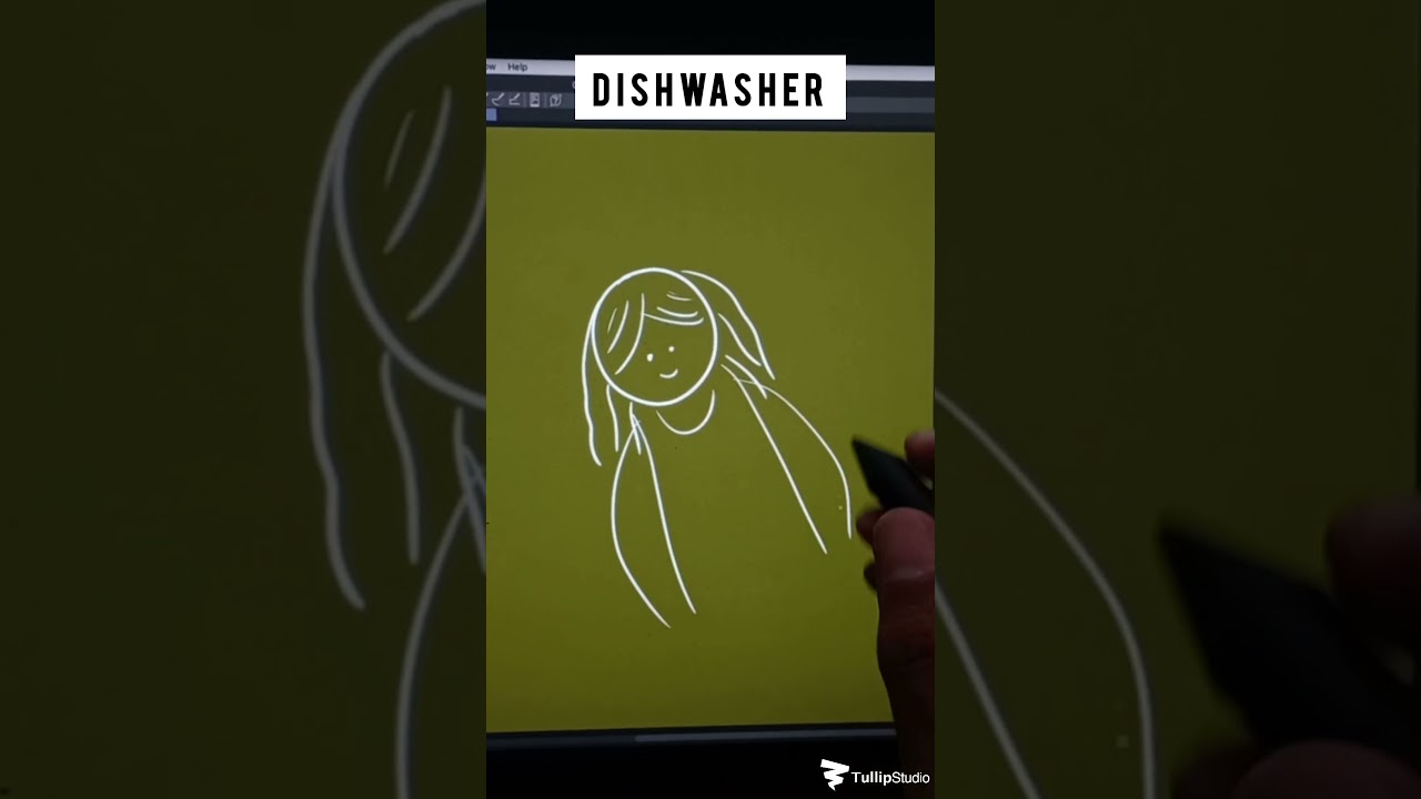 Dishwasher #tullipstudio #shorts #illustration #digitalart