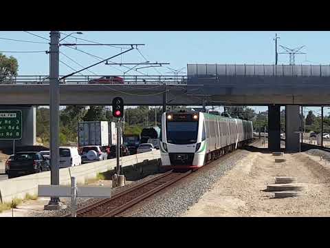 Transperth B-series 52/72 arrives at Aubin Grove