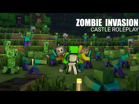 ZOMBIES ATTACKED ON OUR CASTLE! (minecraft roleplay in hindi by defused devil)