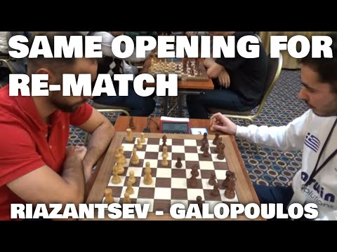 Same opening for re-match | Riazantsev - Galopoulos | Queen's gambit declined