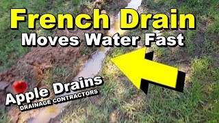 French Drain Removes Standing Water