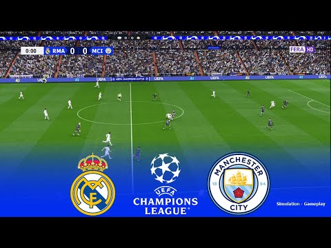 REAL MADRID vs MANCHESTER CITY Live | UEFA Champions League 2026 UCL | Simulation PES 2021 Gameplay