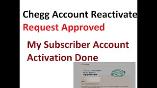 Chegg Account Reactivate / Request Approved/ # chegg #bartleby #cheggexpert #bartlebyexpert