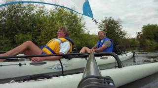 preview picture of video 'Hobie Kayak River Trent at Farndon, Newark, Notts ... NO WIND'