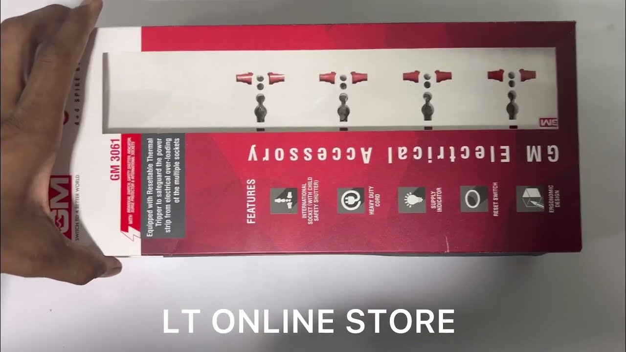 GM 3061 E-Book Power Strip,Extension Cord