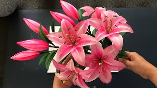 How To Make Nylon Stocking Casablanca Lily Flower | Casablanca Lily