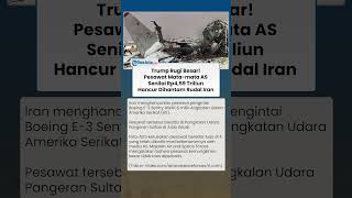 Trump Rugi Besar! Rudal Iran Hancurkan Pesawat Mata-mata AS Senilai Rp4,59 Triliun