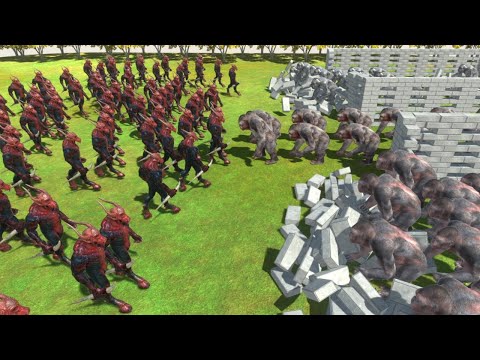 GORO THE GIANT Brothers vs 100 Infernals with Similar Cost Animal Revolt Battle Simulator