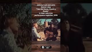 Johnny Cash and John Denver sing &quot;Take Me Home, Country Roads&quot;🐎🌄🇺🇲🌾🎶-A true relic of country music.