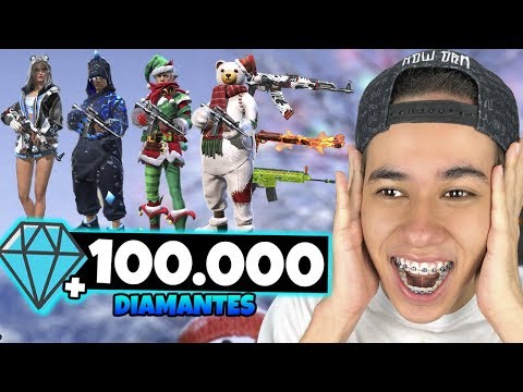 GASTEI 100 MIL DIAMANTES NO FREE FIRE E ZEREI A LOJA!! (R$4.000)