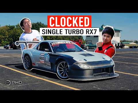 TRACK TESTING SINGLE TURBO TIME ATTACK RX7 | CLOCKED