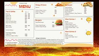 Christos Cafe Menu