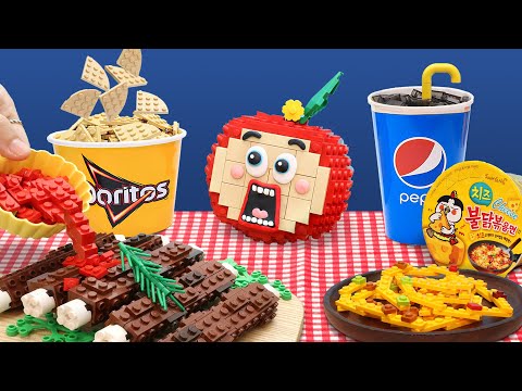 Lego Food BBQ for a Midnight feast of Apu Lego | Lego Food Adventures