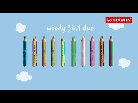 STABILO Woody 3-in-1 DUO Set of 10 w/Sharpener