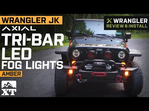 Jeep Wrangler JK Axial Tri-Bar LED Fog Lights; Amber Review & Install