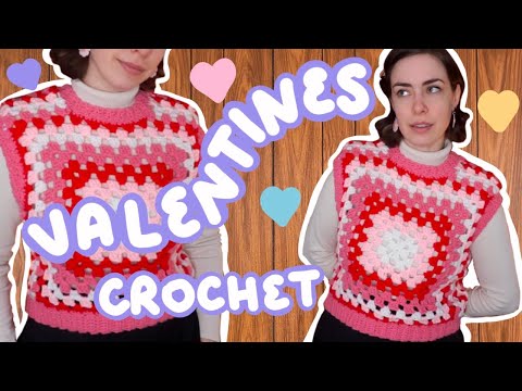Crocheting a Valentines day Inspired Vest!