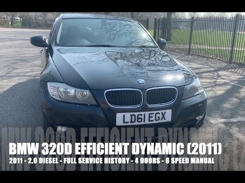 BMW 320D EFFICIENT DYNAMIC (2011) 2.0 DIESEL, FULL SERVICE HISTORY, £20 ROAD TAX, 4 DOORS, 6SPEED