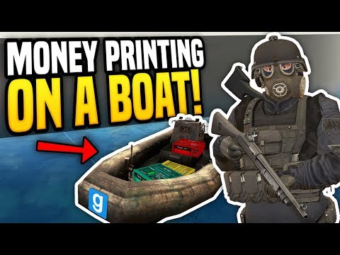 MONEY PRINTING ON A BOAT - Gmod DarkRP | Best Place For Printers?!