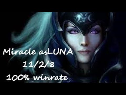 Miracle as LUNA 100% winrate. 7.29d DOTA 2