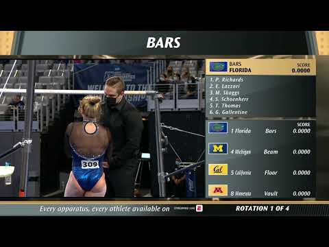 2021 NCAA Gymnastics Champs Semi-final Session 1 Bars 720p60 7732K