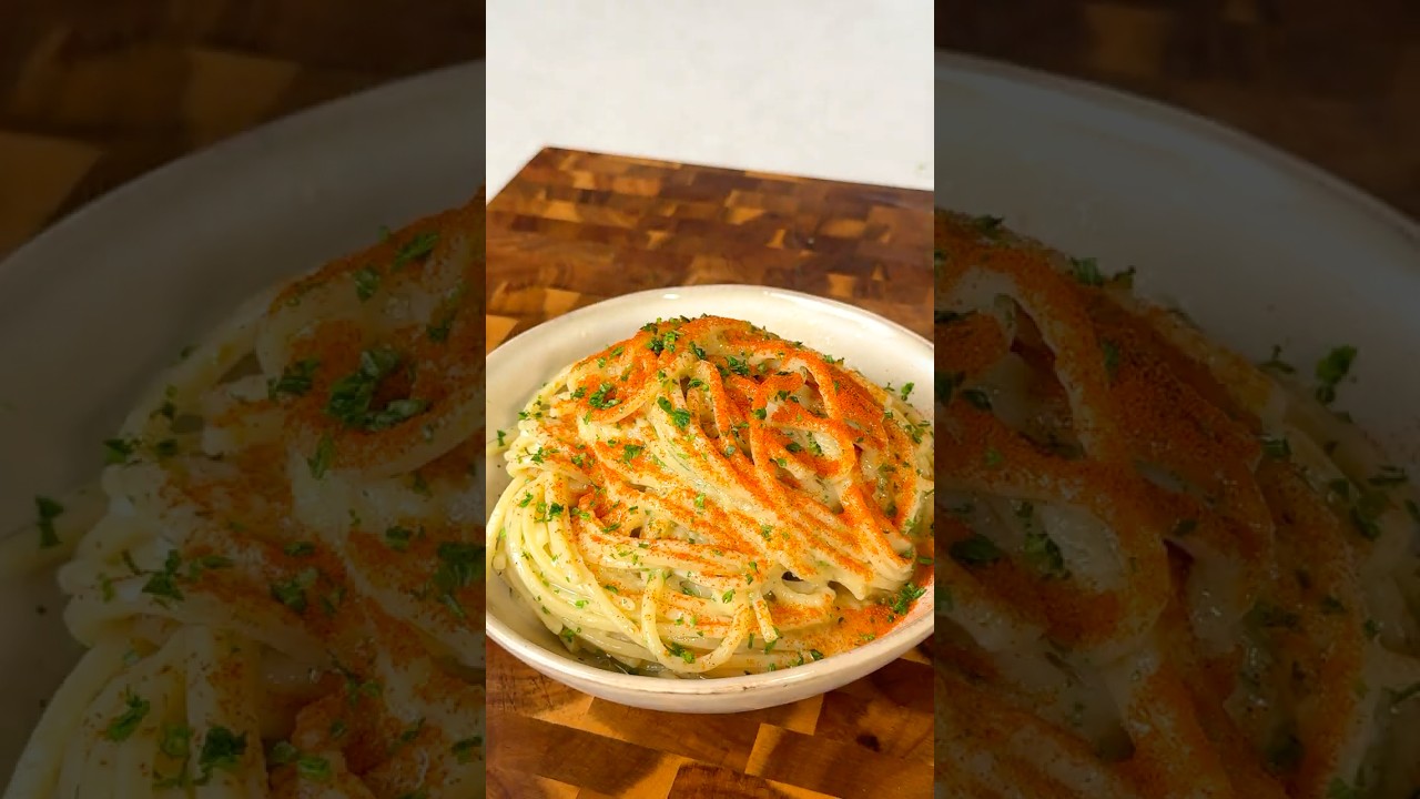 This Garlic Pasta Shouldn't Taste This Good With Zero Cream #cooking #pasta #foodie