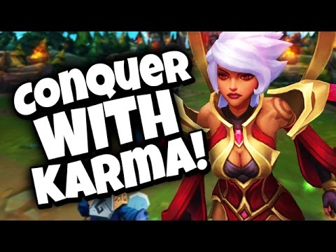 CONQUER WITH KARMA! Conqueror Karma Skin! ⚔ New Karma Skin ⚔ League Of Legends Gameplay Commentary