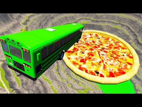 Beamng drive - Random Car Jumping Into A Pizza | BeamNG-Destruction