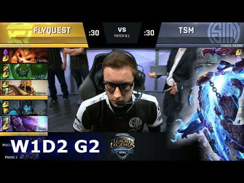 FlyQuest vs TSM | Week 1 Day 2 of S8 NA LCS Spring 2018 | FLY vs TSM W1D2 G2