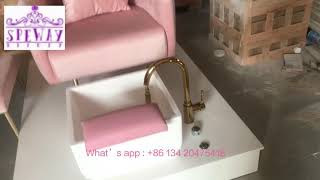Pink salon pedicure chairs