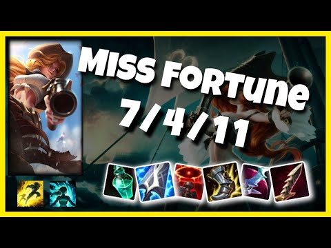 Miss Fortune Bot Lane 10.25 Challenger Gameplay Replay S11 (7/4/11) - NA