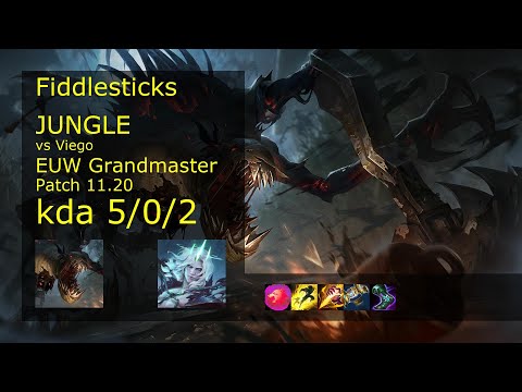 Fiddlesticks Jungle vs Viego - EUW Grandmaster 5/0/2 Patch 11.20 Gameplay