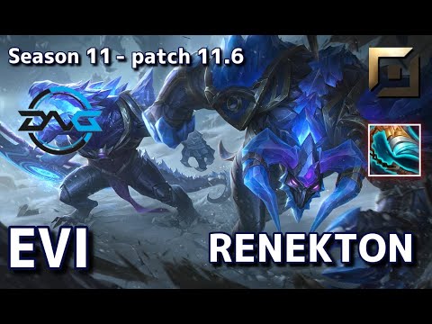 【韓国サーバー/C1/8Pros】DFM Evi レネクトン(renekton) VS NS Rich ボリベア(Volibear) TOP - Patch11.6 KR Ranked【LoL】
