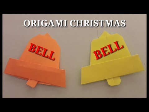 how to make origami christmas bell - paper Christmas bell - easy origami