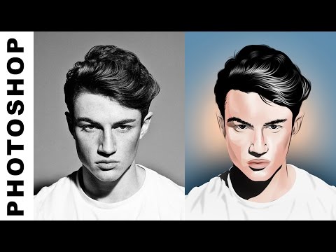 Photoshop - How to Create Art with Pen Tool - Vector Drawing in Photoshop CC